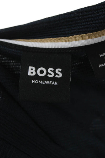 BOSS Mens Dark Blue Modal T-Shirt Crew Short Sleeve Designer Size S