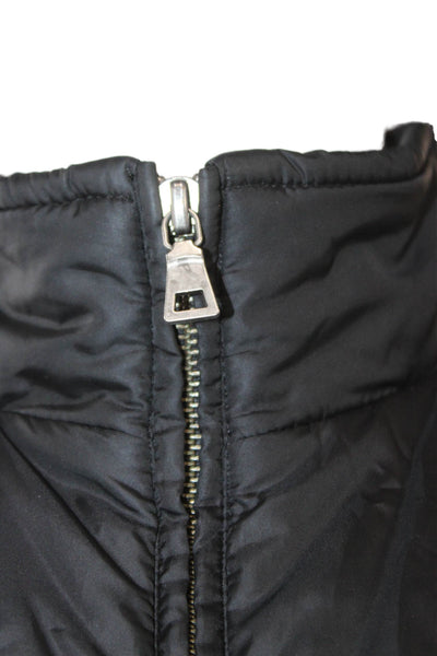 Cole Haan Mens Puffer Quilted Jacket Black Zip High Neck Size M
