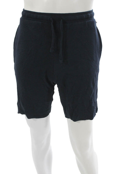 BOSS Mens Sweat Shorts Dark Blue Drawstring Modal Elastane Size S