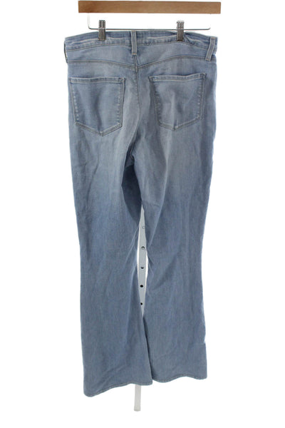 L'Agence Womens Flared Mid Rise Light Blue Jeans Button Closure Size 30