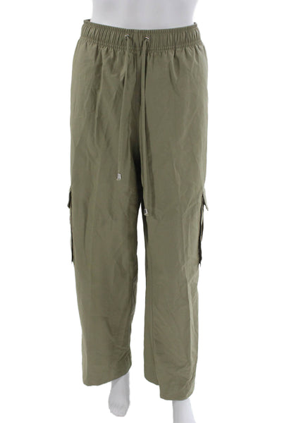 MNG Mens Green Cargo Pants Drawstring Army Size M