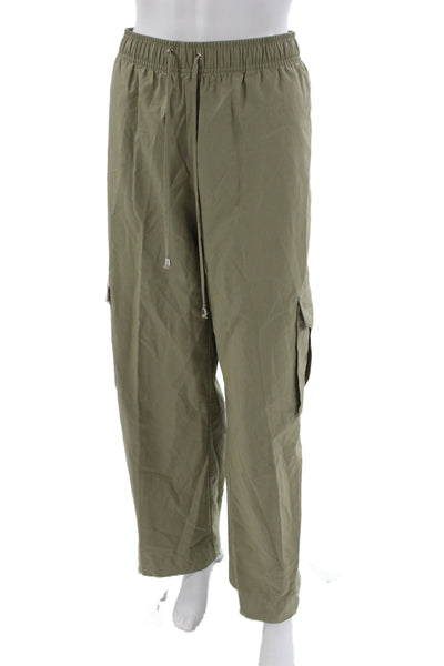 MNG Mens Green Cargo Pants Drawstring Army Size M