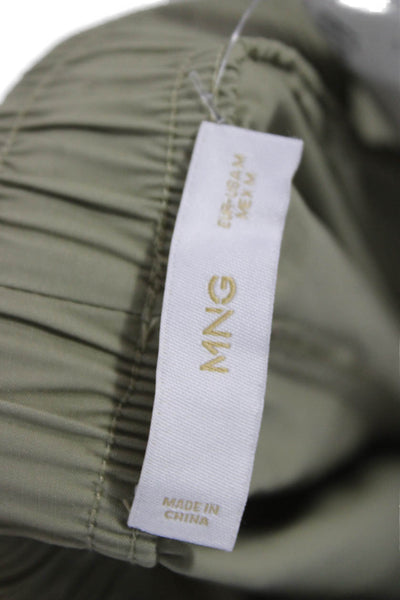 MNG Mens Green Cargo Pants Drawstring Army Size M