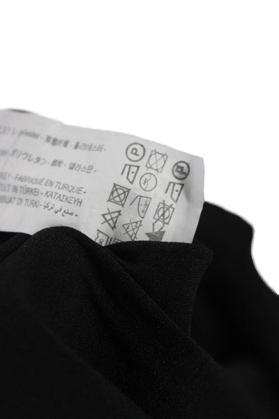 Zara Women Cropped Cargo Pants Black Button Front Size S
