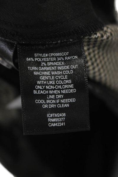 Sanctuary Unisex Black Cropped Cargo Pants Check Poly Rayon Spandex Size 27