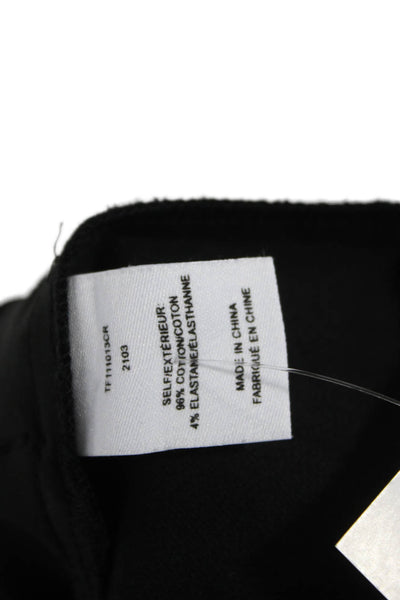 Derek Lam 10 Crosby Women Cropped Dress Pants Black Button Cotton Blend Size 4