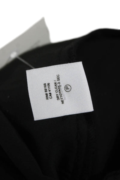 Derek Lam 10 Crosby Women Cropped Dress Pants Black Button Cotton Blend Size 4