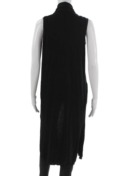 Splendid Women Classic Solid Black Vest Size S