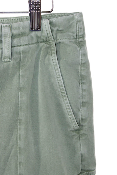 L'Agence Unisex Cargo Pants Green Button Fly Size 27
