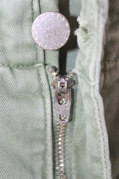 L'Agence Unisex Cargo Pants Green Button Fly Size 27