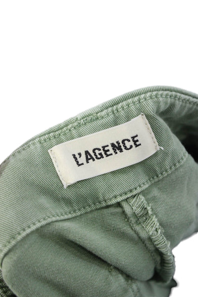 L'Agence Unisex Cargo Pants Green Button Fly Size 27