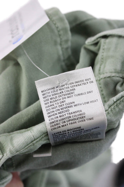 L'Agence Unisex Cargo Pants Green Button Fly Size 27