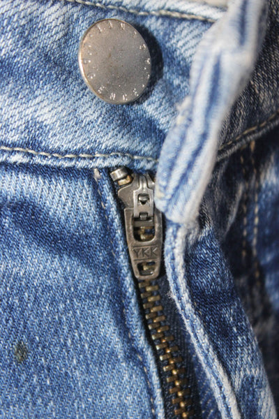 L'Agence Women Wide-Leg Jeans Blue High Rise Button Size 27