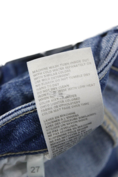 L'Agence Women Wide-Leg Jeans Blue High Rise Button Size 27