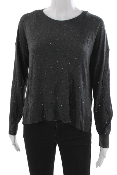 Zara Womens Dark Gray Pullover Sweater Long Sleeve Round Neck Size S