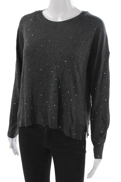 Zara Womens Dark Gray Pullover Sweater Long Sleeve Round Neck Size S