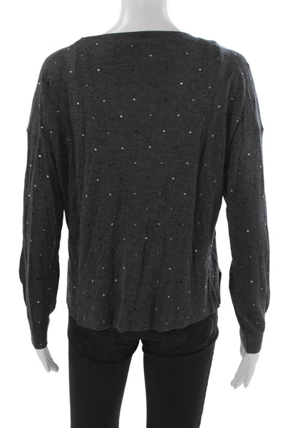 Zara Womens Dark Gray Pullover Sweater Long Sleeve Round Neck Size S