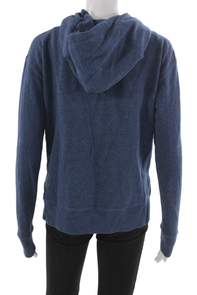 Polo Ralph Lauren Women Full-zip Hoodies Blue Drawstring Long Sleeve Size XS