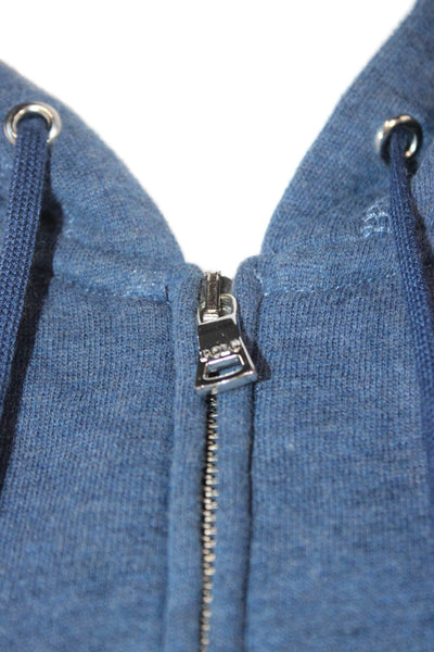 Polo Ralph Lauren Women Full-zip Hoodies Blue Drawstring Long Sleeve Size XS