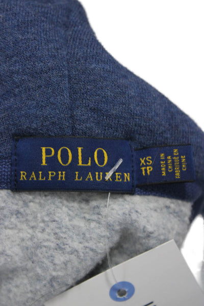 Polo Ralph Lauren Women Full-zip Hoodies Blue Drawstring Long Sleeve Size XS