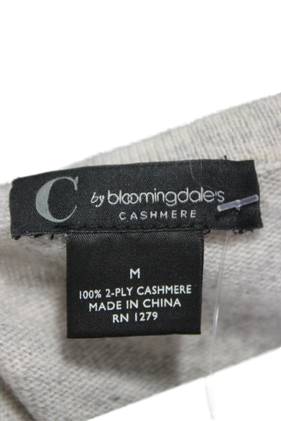C by Bloomingdales Unisex Pullover Cashmere Sweater Crewneck Gray Size M