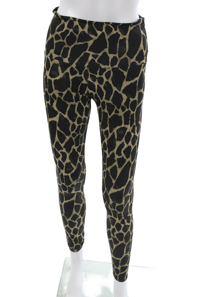 ONZIE Womens Ankle Animal Print Black Polyester Leggings Size XS