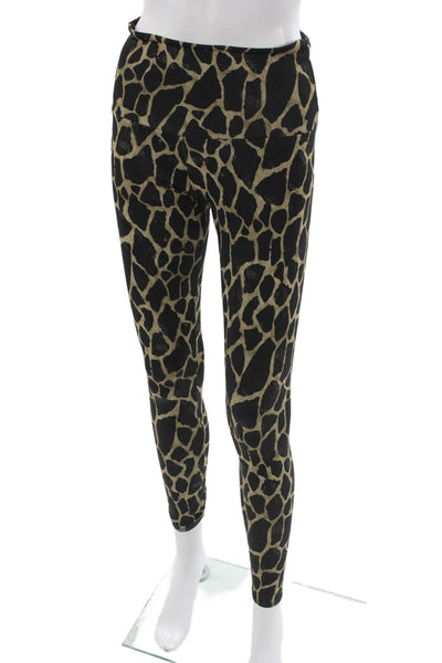 ONZIE Womens Ankle Animal Print Black Polyester Leggings Size XS