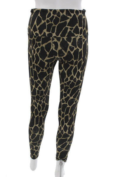 ONZIE Womens Ankle Animal Print Black Polyester Leggings Size XS