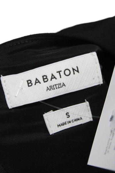 Babaton Women Shift Dress Black Long Sleeve Round Neck Size S