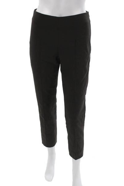 Akris Women Ankle Dress Pants Black Petites Zip Size 2