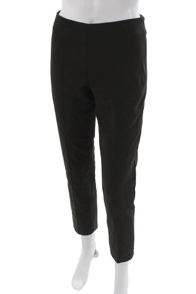 Akris Women Ankle Dress Pants Black Petites Zip Size 2
