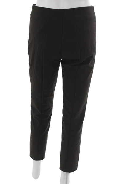 Akris Women Ankle Dress Pants Black Petites Zip Size 2