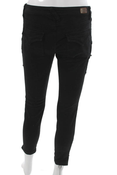 Joie Womens Black Ankle Cargo Pants Mid Rise Size 26
