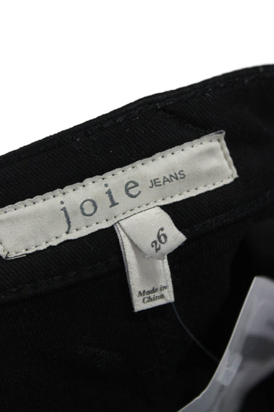 Joie Womens Black Ankle Cargo Pants Mid Rise Size 26