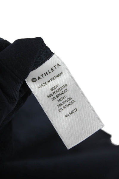 Athleta Women Dark Blue Pullover Hoodie Mock Neck Long Sleeve Size XS