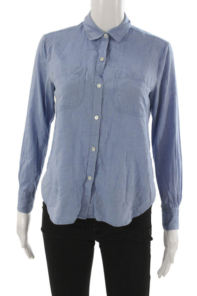 Standard James Perse Women Basic Collared Long Sleeve Button-Up Top Size 0