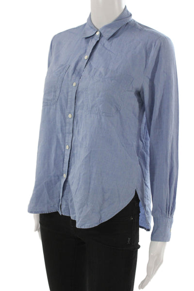 Standard James Perse Women Basic Collared Long Sleeve Button-Up Top Size 0