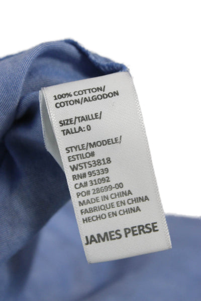 Standard James Perse Women Basic Collared Long Sleeve Button-Up Top Size 0
