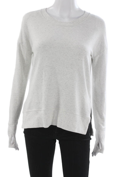 Athleta Unisex Gray Pullover Sweater Crew Neck Long Sleeve Modal Size 2XS