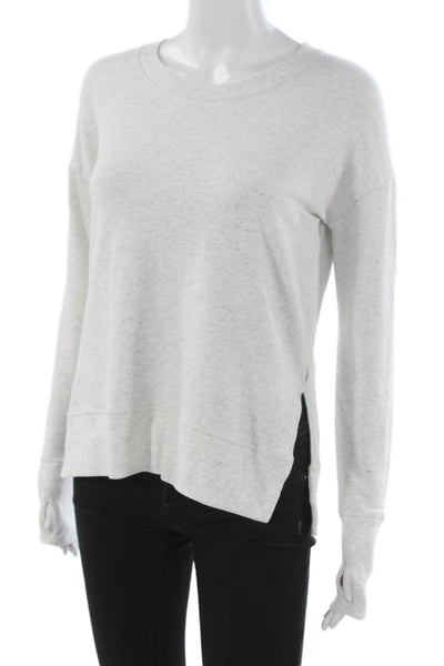 Athleta Unisex Gray Pullover Sweater Crew Neck Long Sleeve Modal Size 2XS
