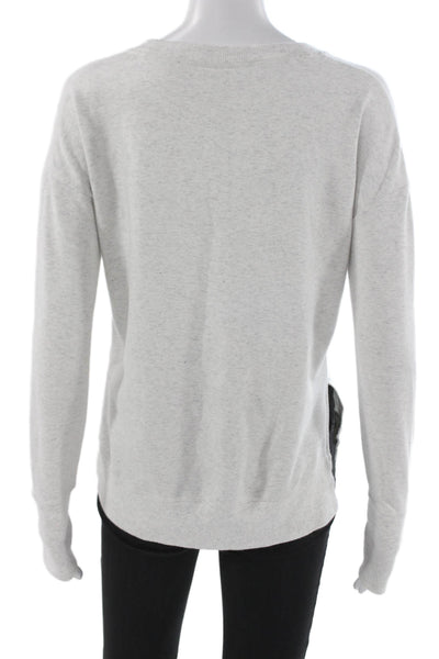 Athleta Unisex Gray Pullover Sweater Crew Neck Long Sleeve Modal Size 2XS