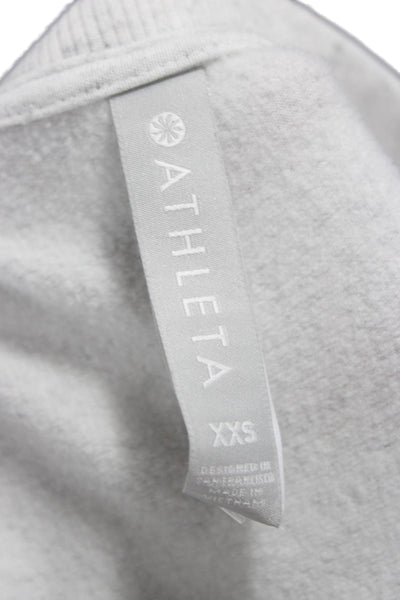Athleta Unisex Gray Pullover Sweater Crew Neck Long Sleeve Modal Size 2XS