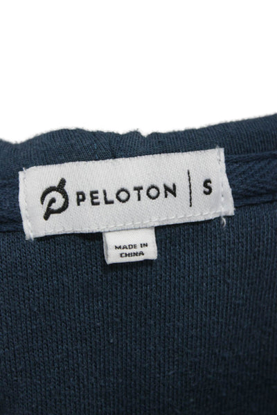 Peloton Womens Full-zip Hoodies Dark Blue Graphic Size S