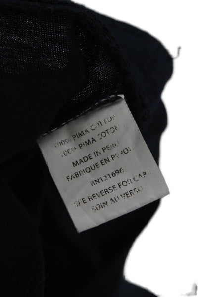 Demylee Women Dark Blue T-Shirt Dress 100% Pima Cotton Short Sleeve Size XS