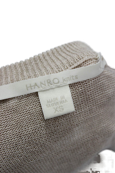 Hanro Women Tank Sweater Dress Beige Round Neck Knee Length Size XS