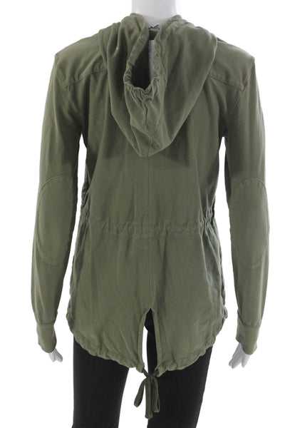 Standard James Perse Womens Full-zip Hoodie Army Green Size 0
