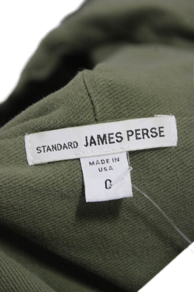 Standard James Perse Womens Full-zip Hoodie Army Green Size 0