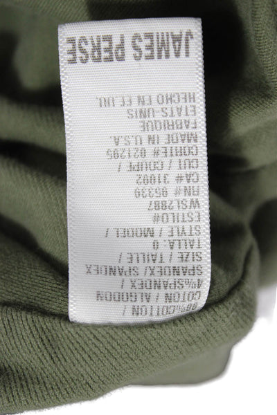 Standard James Perse Womens Full-zip Hoodie Army Green Size 0