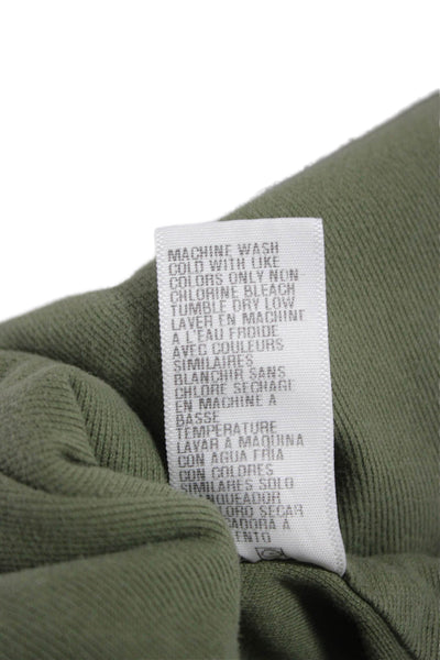 Standard James Perse Womens Full-zip Hoodie Army Green Size 0