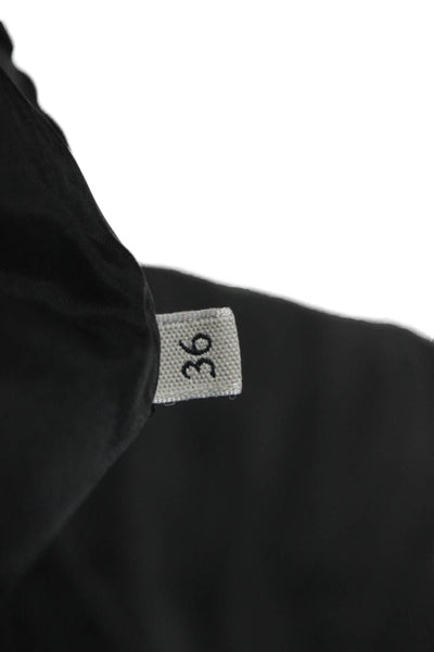 Acne Unisex Quilted Varsity Jacket Dark Gray Wool Size 36